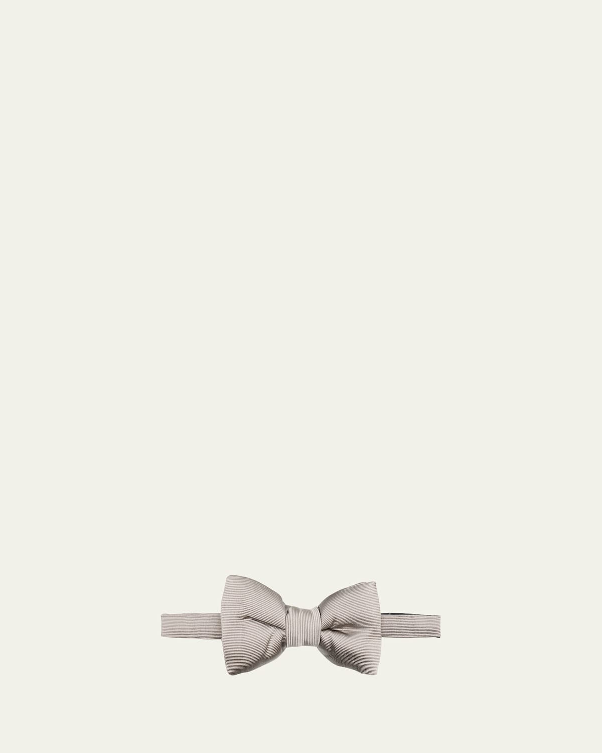 Tom Ford Men's Mulberry Silk Bow Tie In Silver