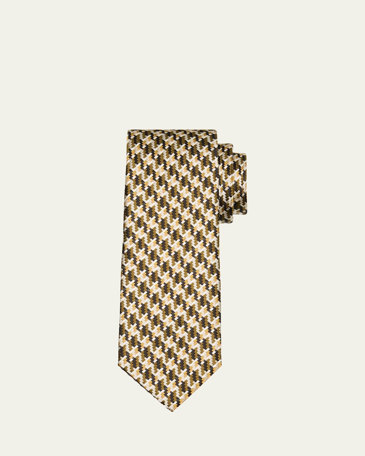 Tom Ford Men's Houndstooth Woven Silk Tie In Multicolor