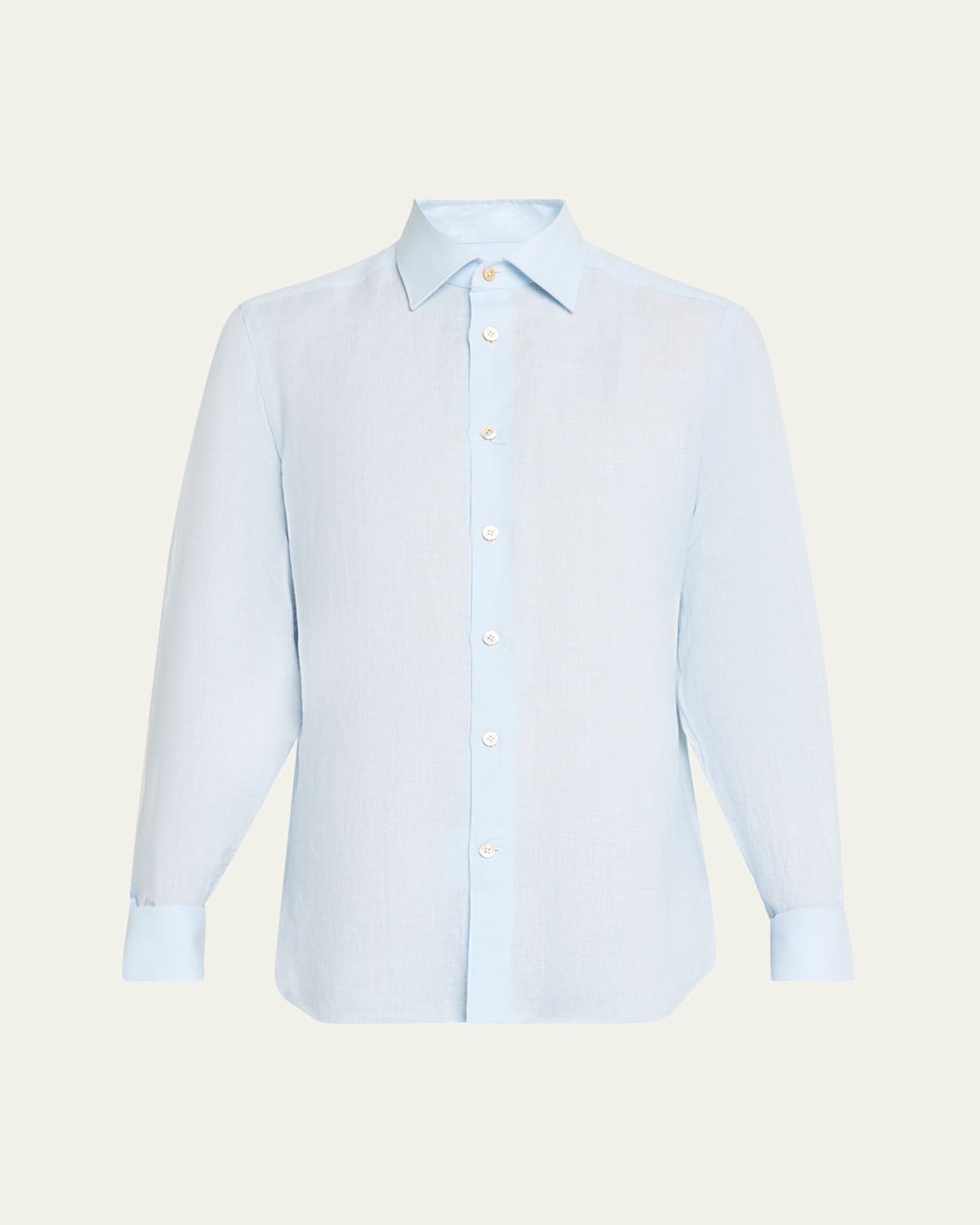 KITON MEN'S LINEN SPORT SHIRT 