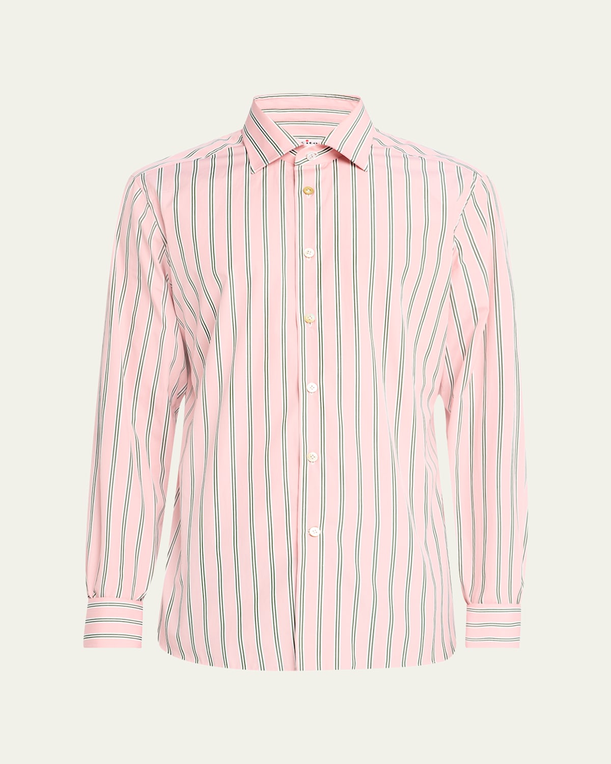 KITON MEN'S COTTON MULTI-STRIPE SPORT SHIRT 