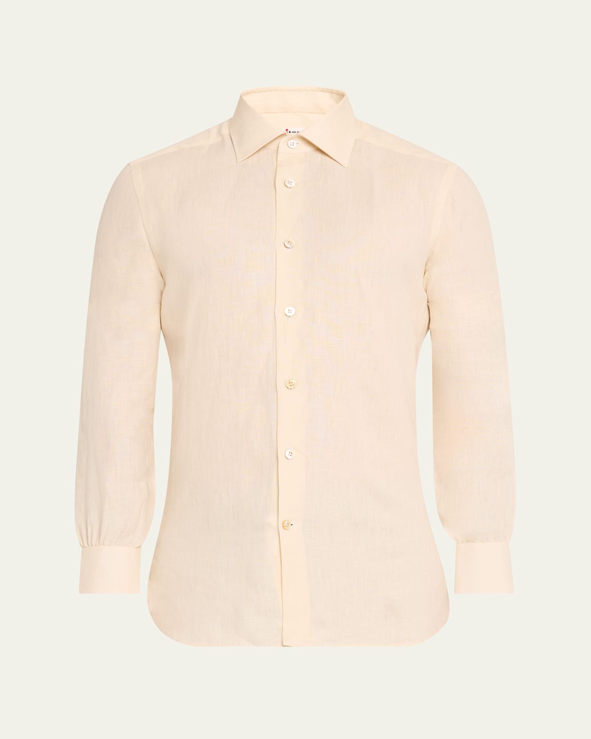 KITON MEN'S LINEN SPORT SHIRT 