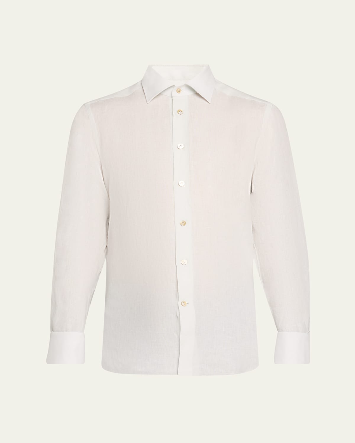 KITON MEN'S LINEN SPORT SHIRT 