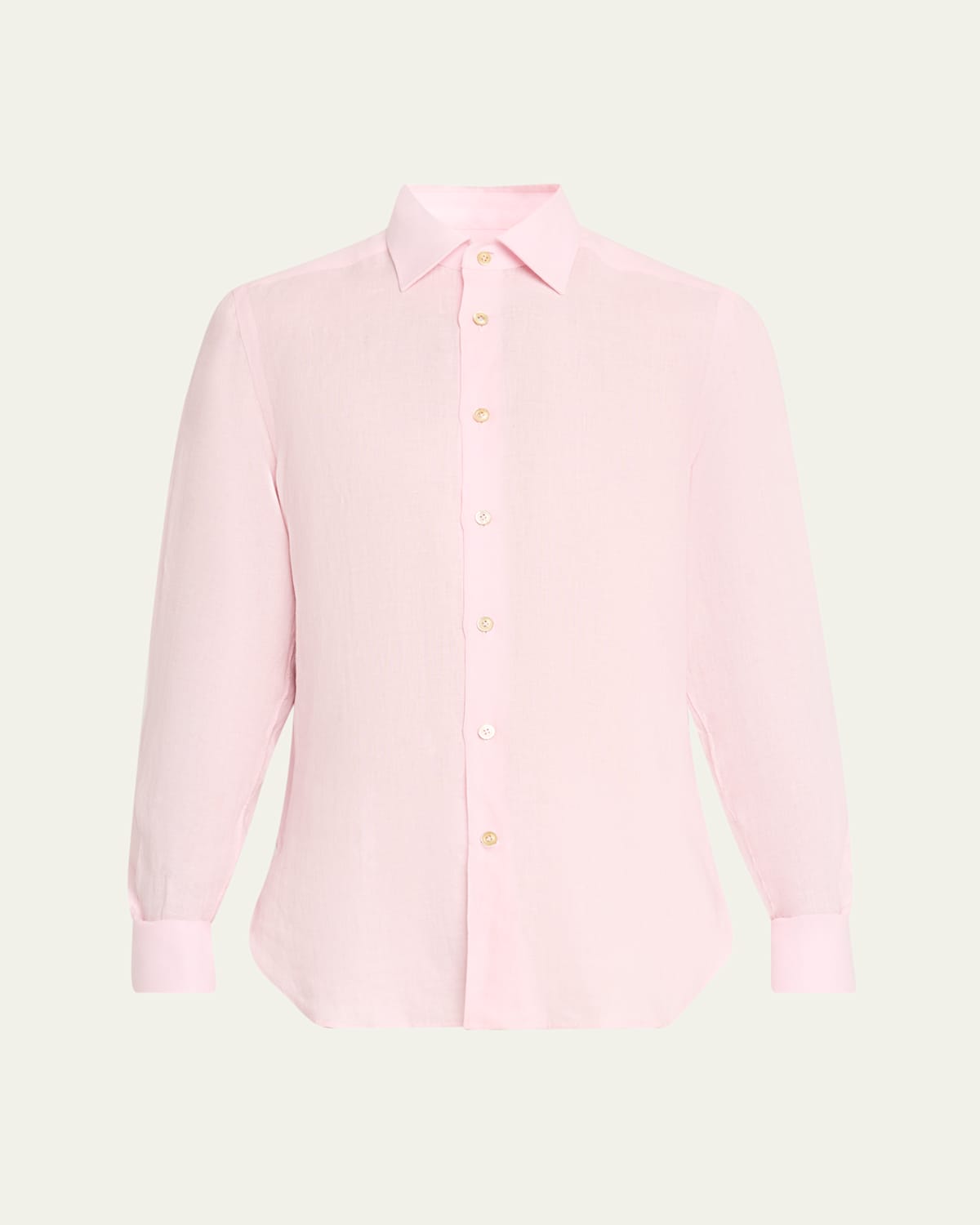 KITON MEN'S LINEN SPORT SHIRT 