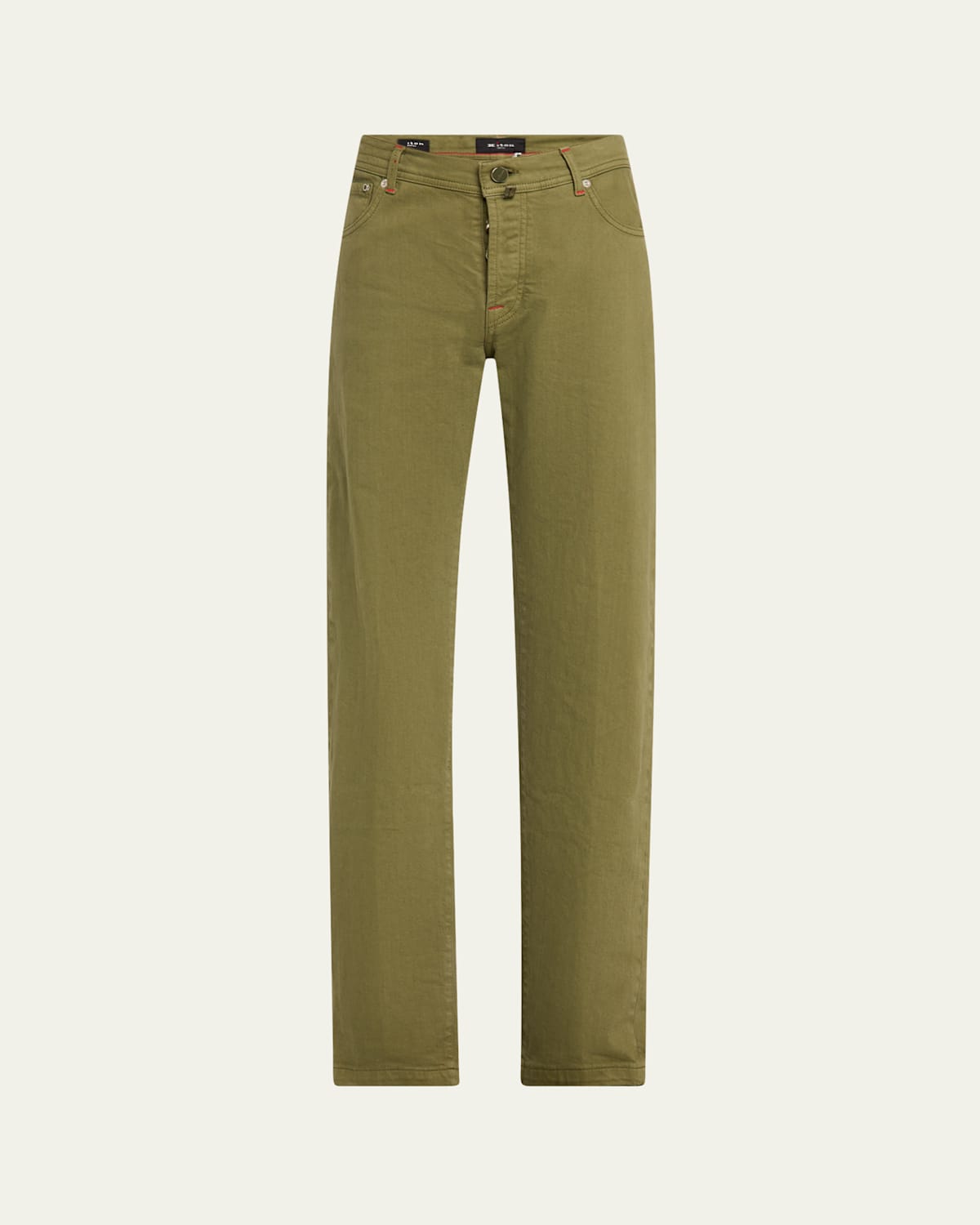 KITON MEN'S KURABO SLIM FIVE-POCKET PANTS 