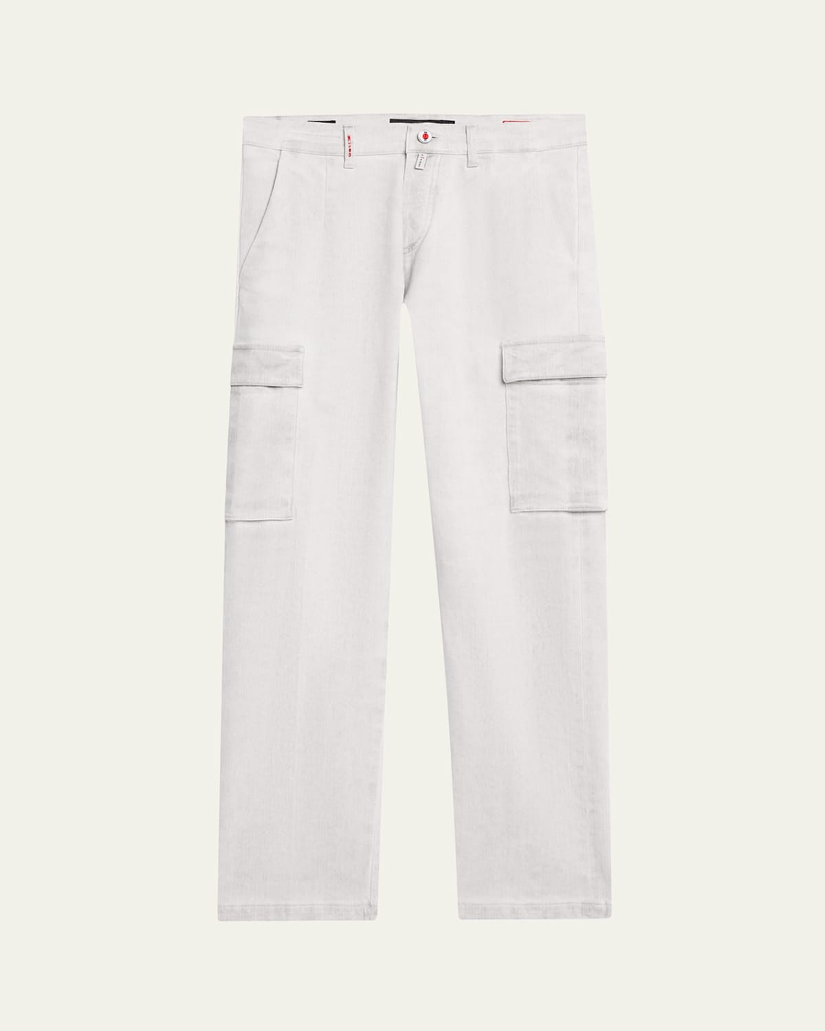 KITON MEN'S ACID WASH CARGO PANTS 