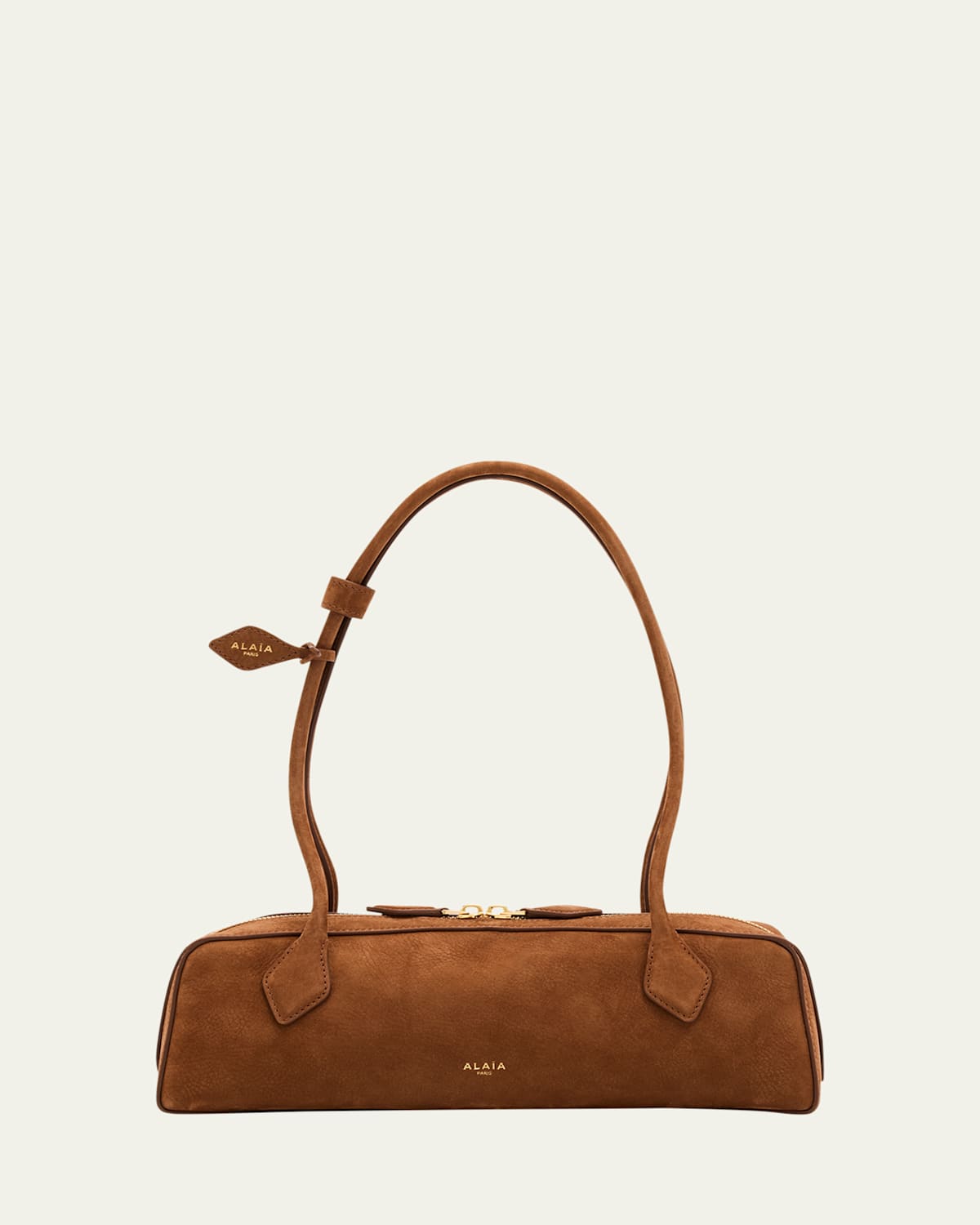 Alaïa Le Teckel Medium Suede Shoulder Bag