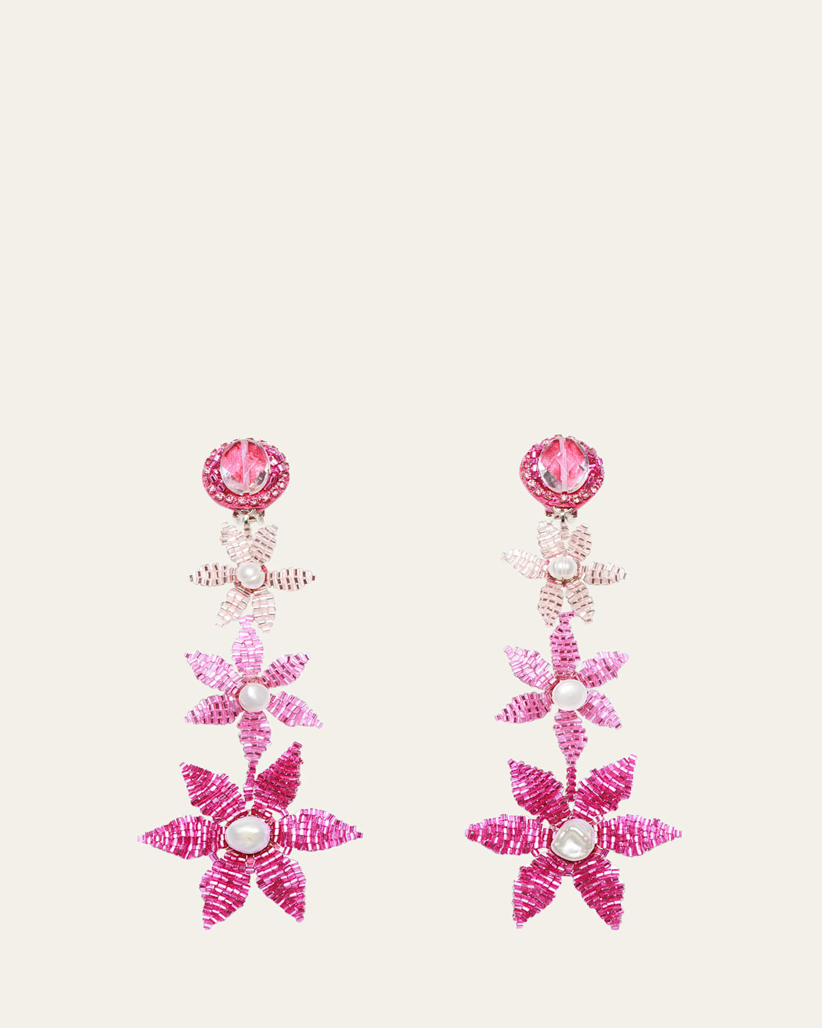 Tiered Pink Degrade Earrings