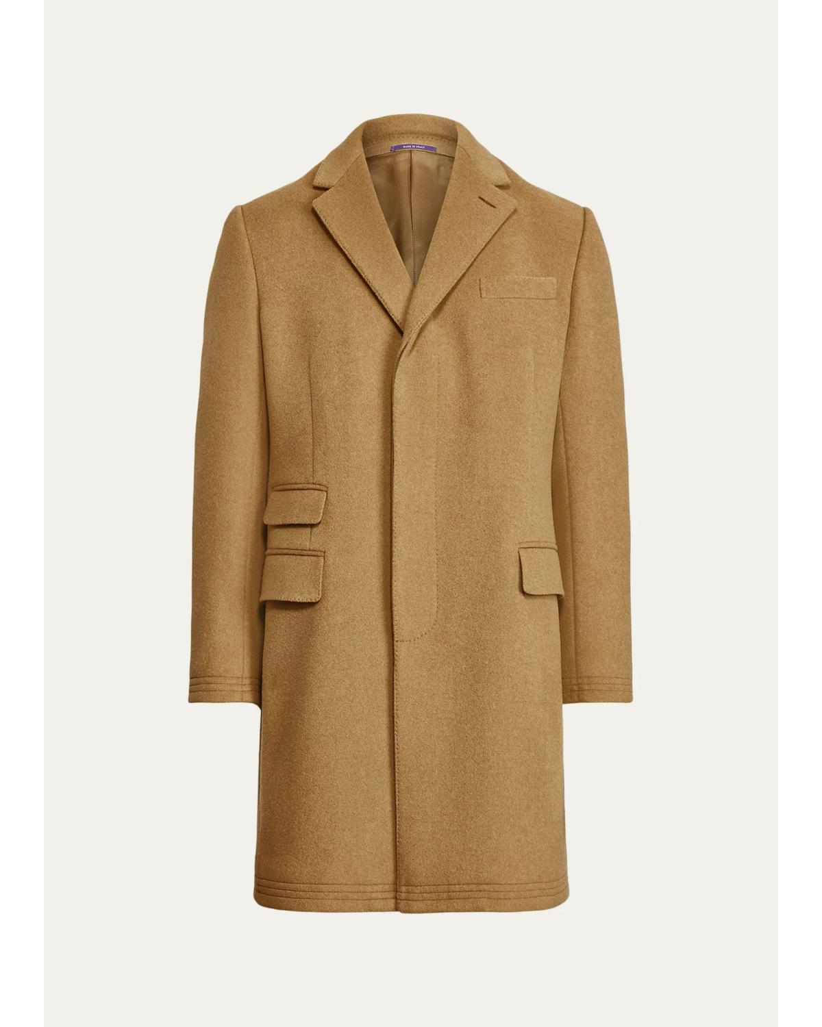 Men'S Kent Hand-Tailored Wool-Blend Top Coat
