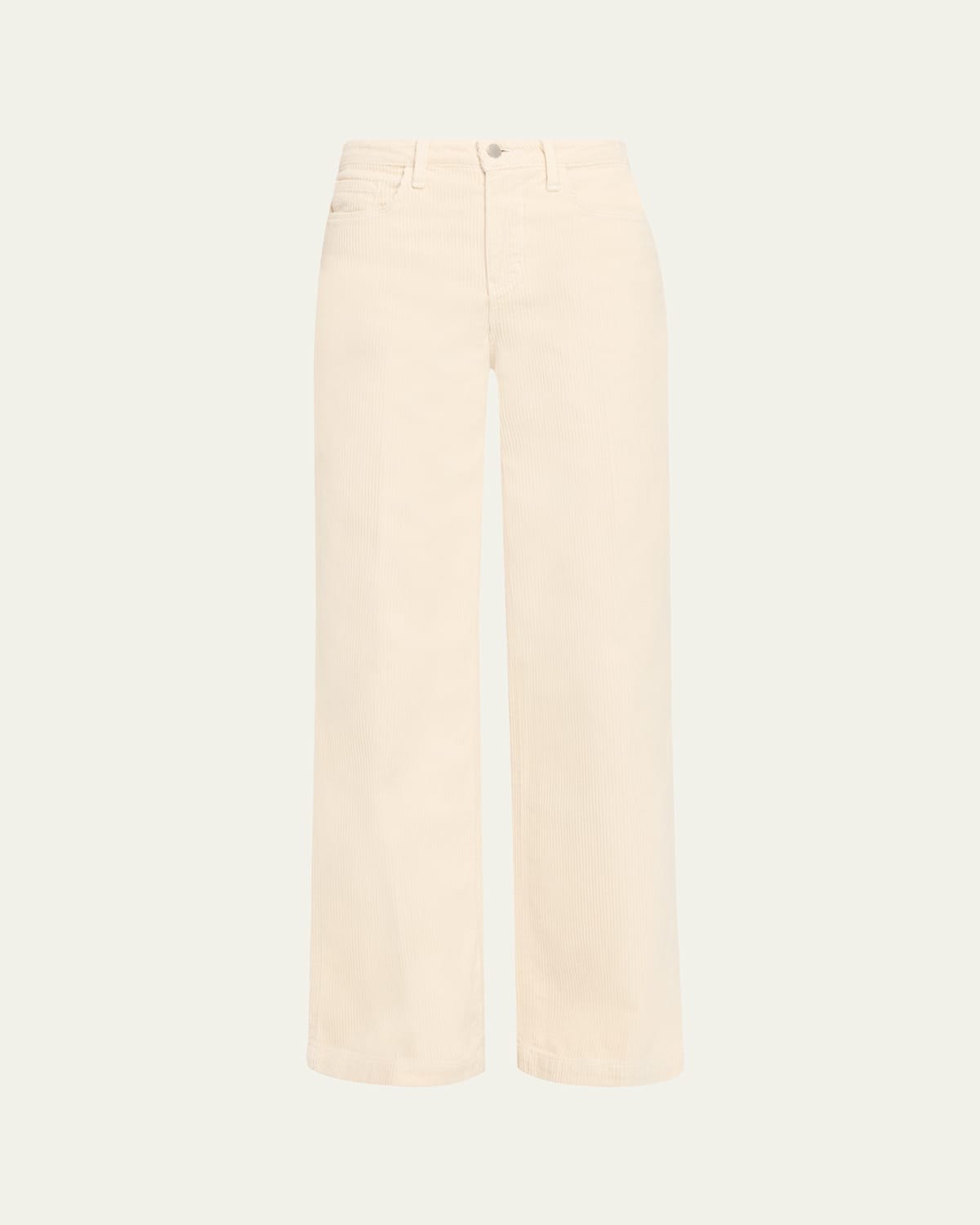 L'agence Clayton Coated Wide-leg Jeans In White