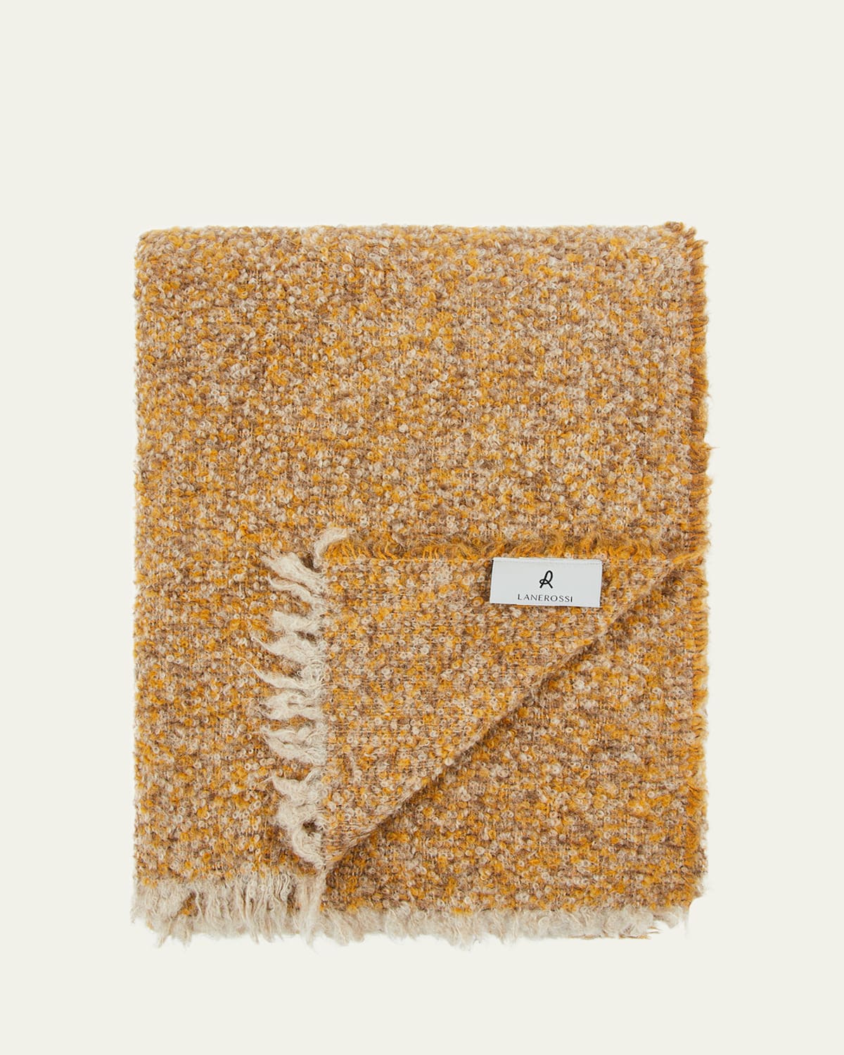 Lanerossi Bogota Wool-blend Throw, 51" X 70" In Brown Orange