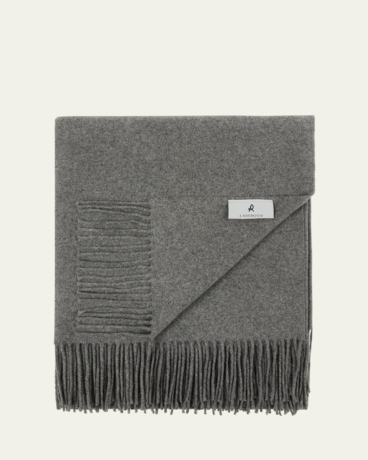 Lanerossi Everest Color Reversible Cashmere Throw, 51" X 70" In Dark Gray