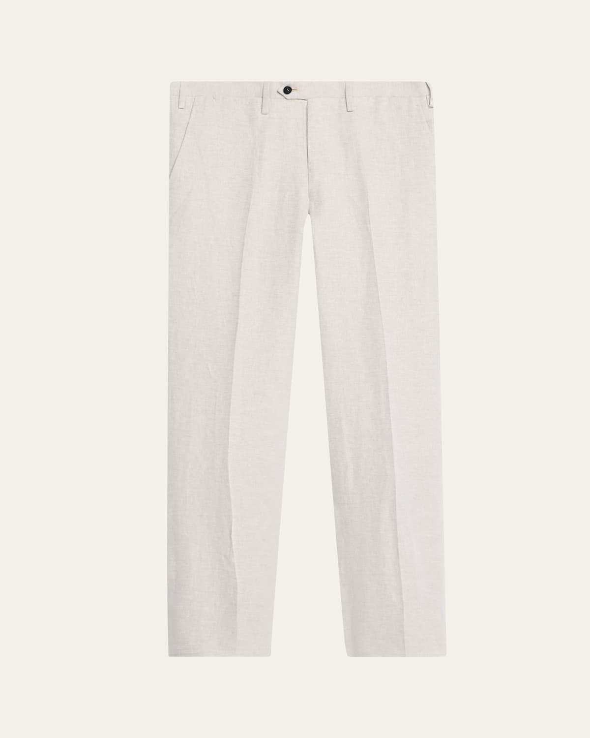 Kiton Men's Twill Flat-front Pants In Lt Gry