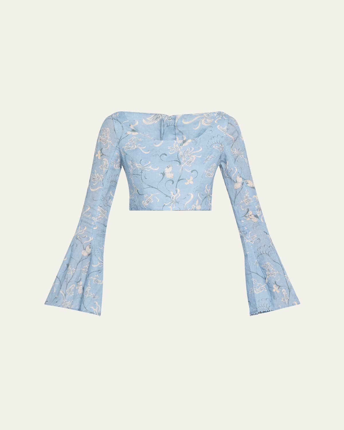 Lymanopoda Limoncillo Linen Cropped Top