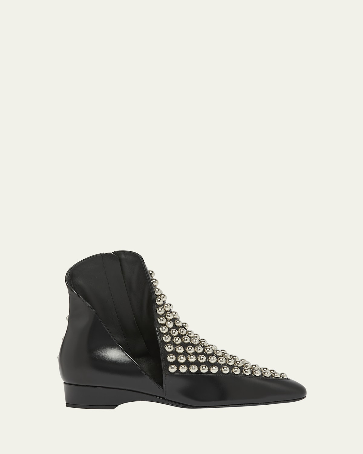 Studded Leather Ankle Booties