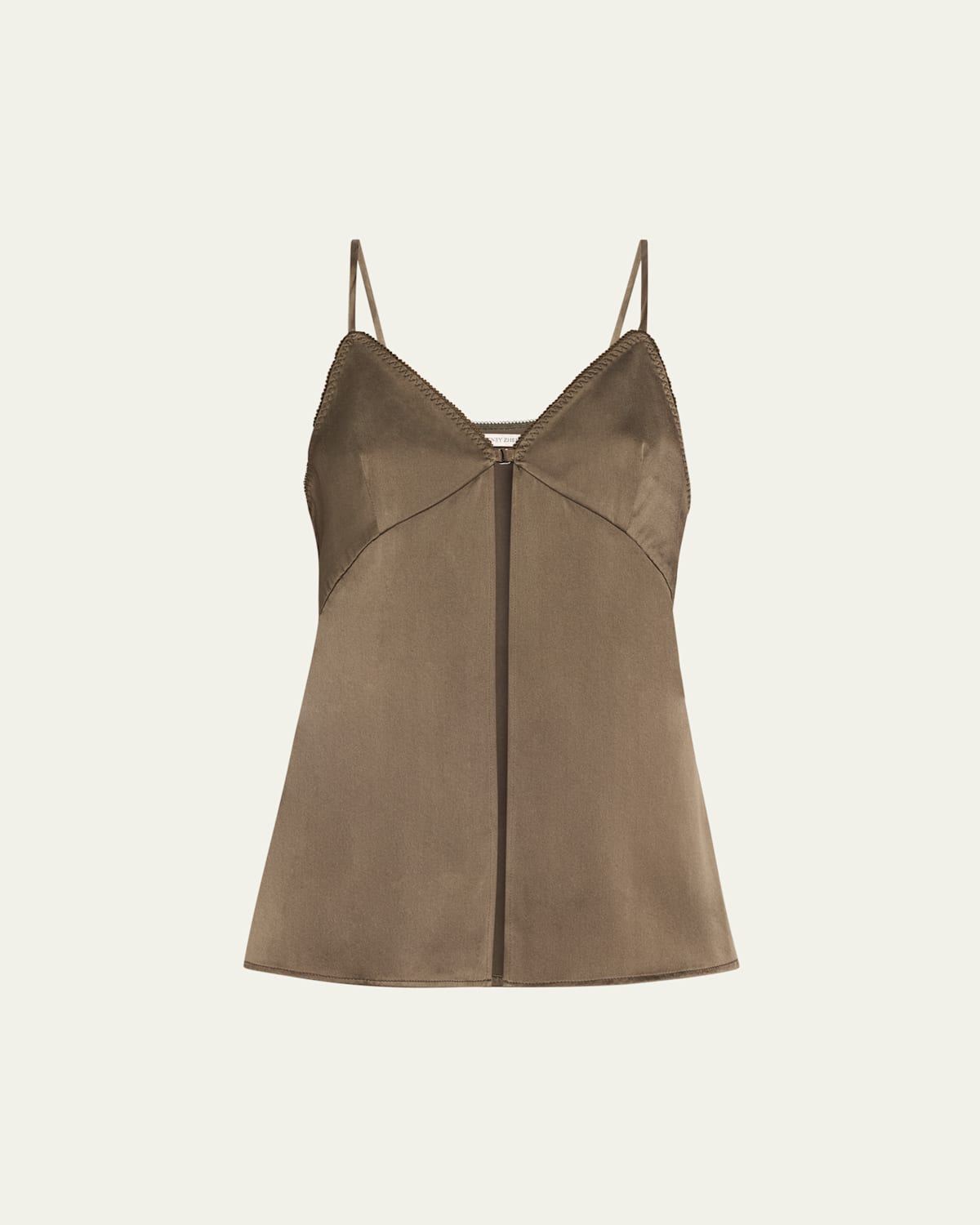 COURTNEY ZHENG SPAGHETTI STRAP SILK CAMI 