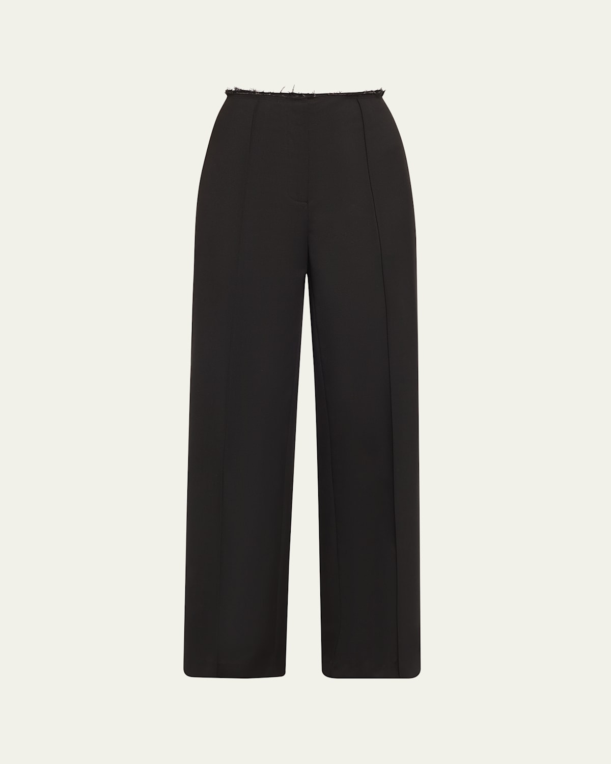 Leon Wool Raw-Edge Pants