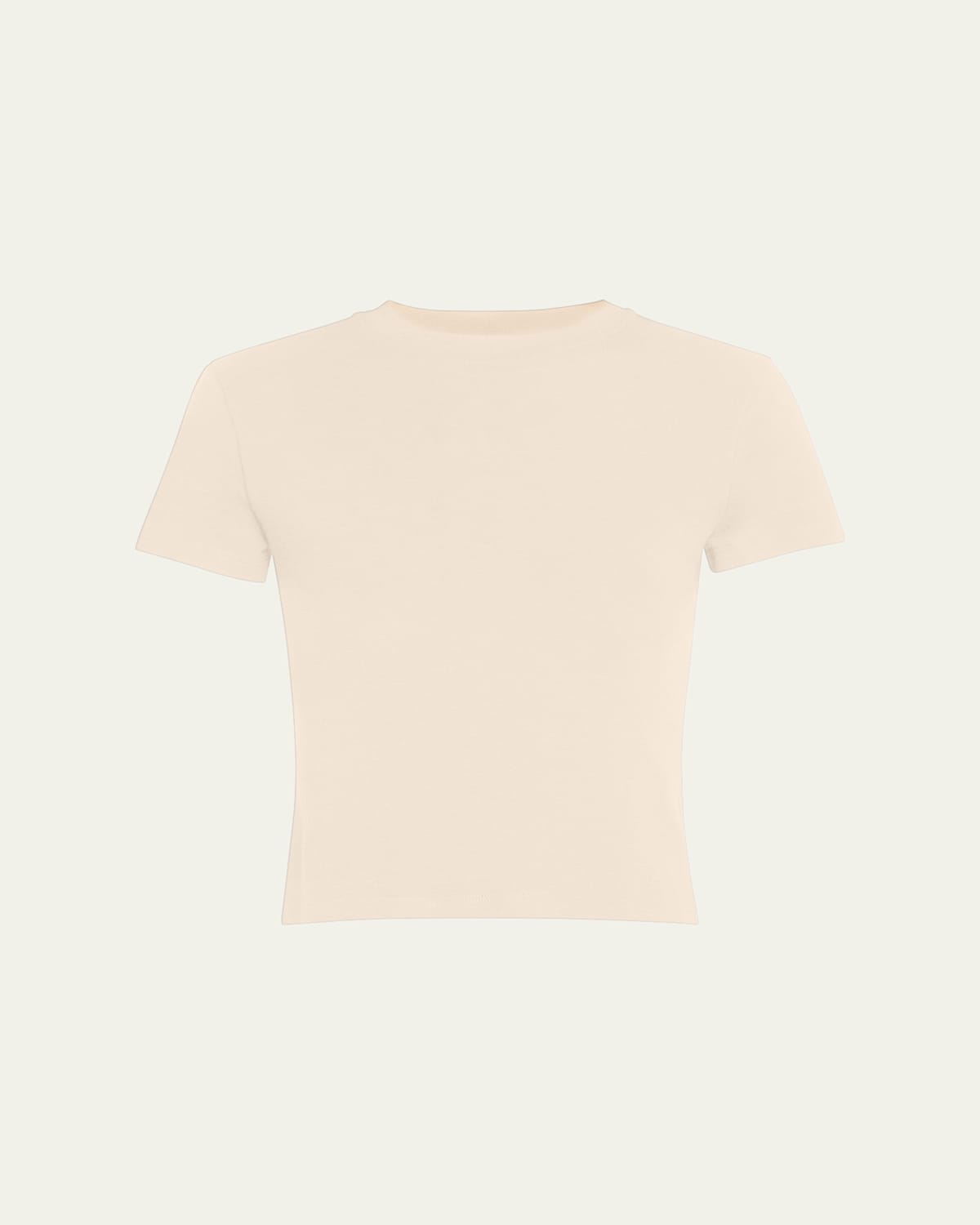 Shop Courtney Zheng Short-sleeve Merino Baby Tee In Cream