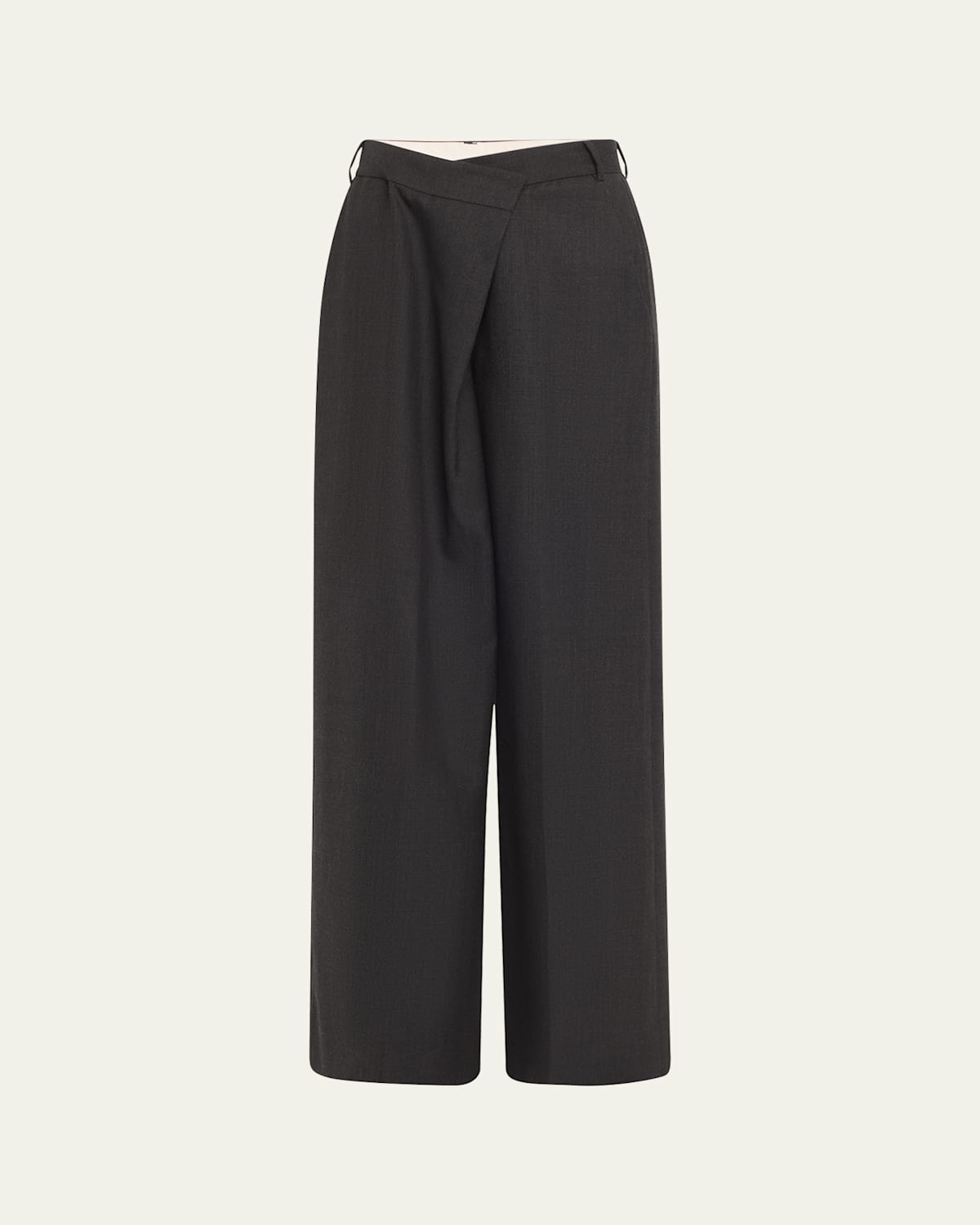 COURTNEY ZHENG HORST ASYMMETRIC WOOL PANTS 