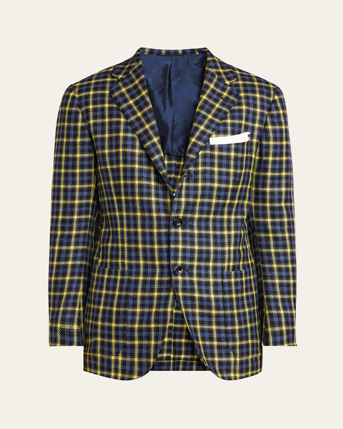 Men's Cashmere-Blend Check Sport Coat