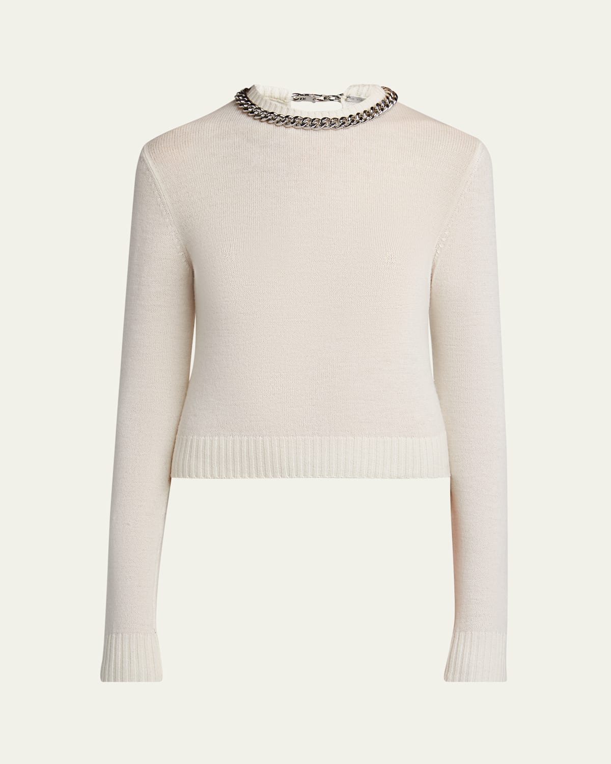 STELLA MCCARTNEY FALABELLA CHAIN CREWNECK SWEATER 