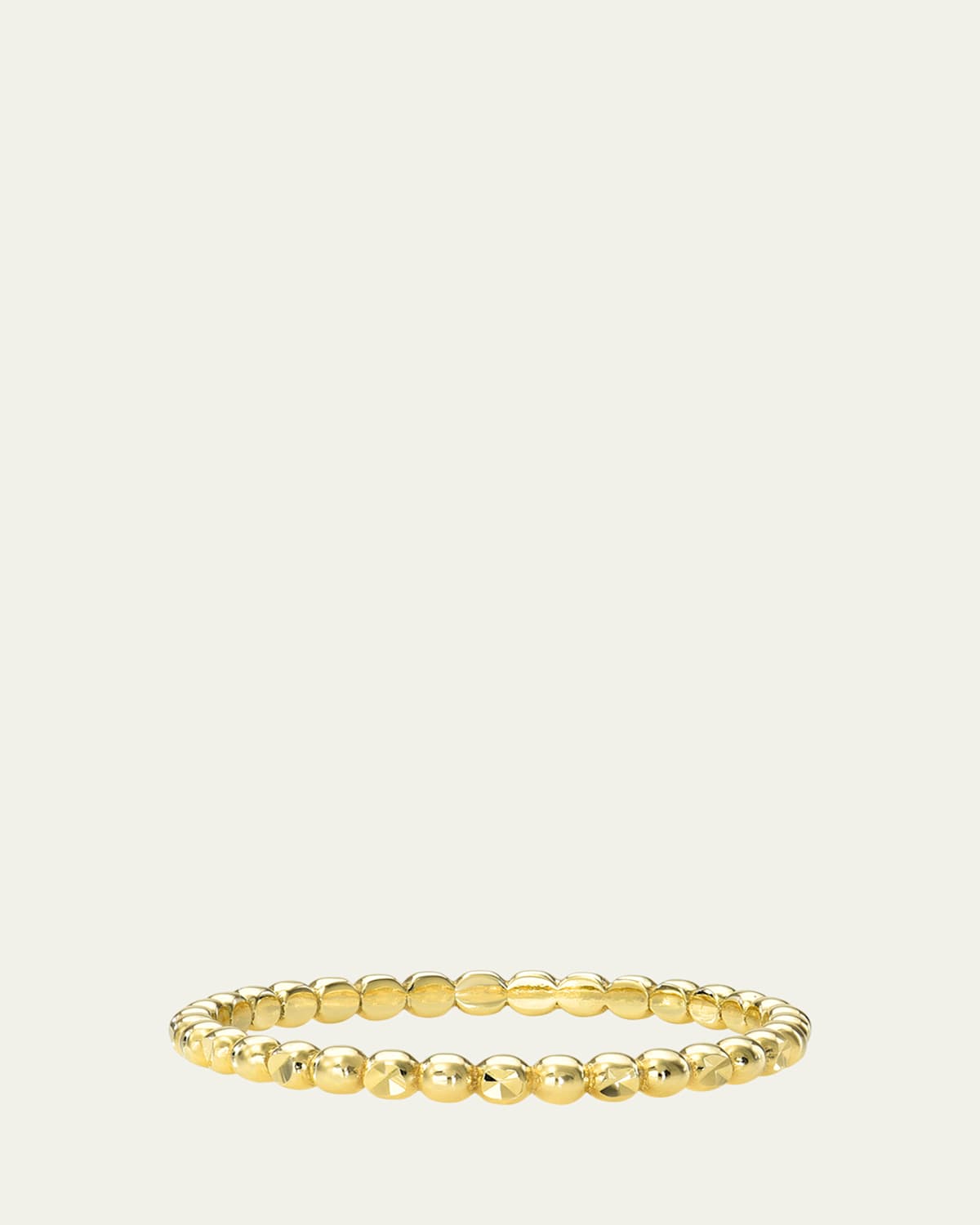14K Yellow Gold Diamond Cut Band Ring, Size 7