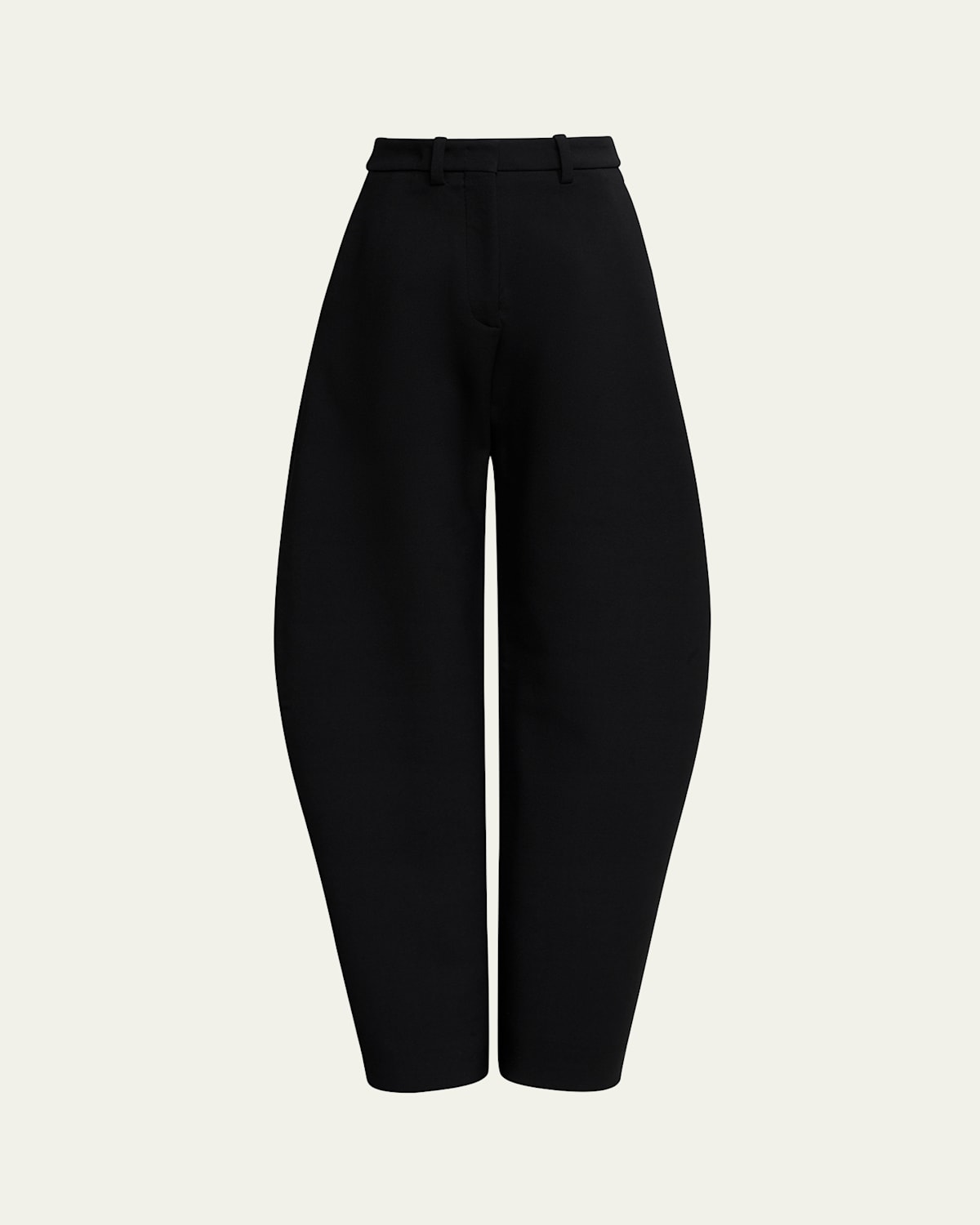 Shop Alaïa Rounded Leg Wool Trousers In Noir Alaia