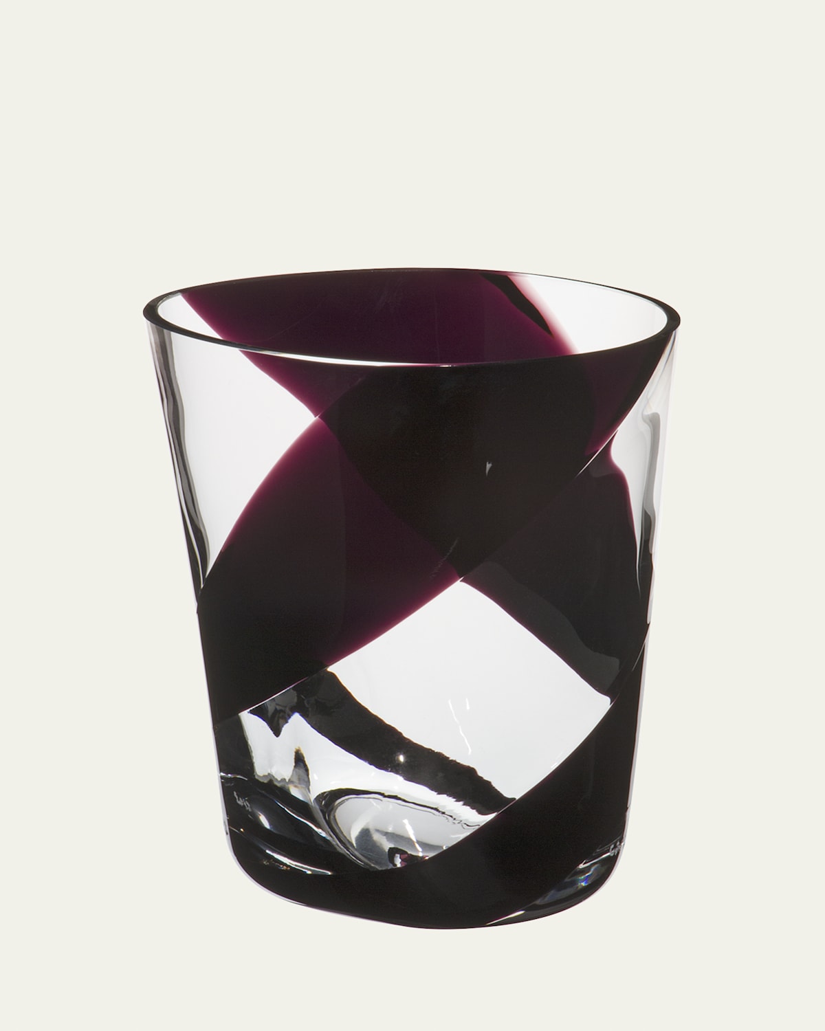 Carlo Moretti Bora 12.5 Oz. Drinking Glass, Black Ribbon In Black