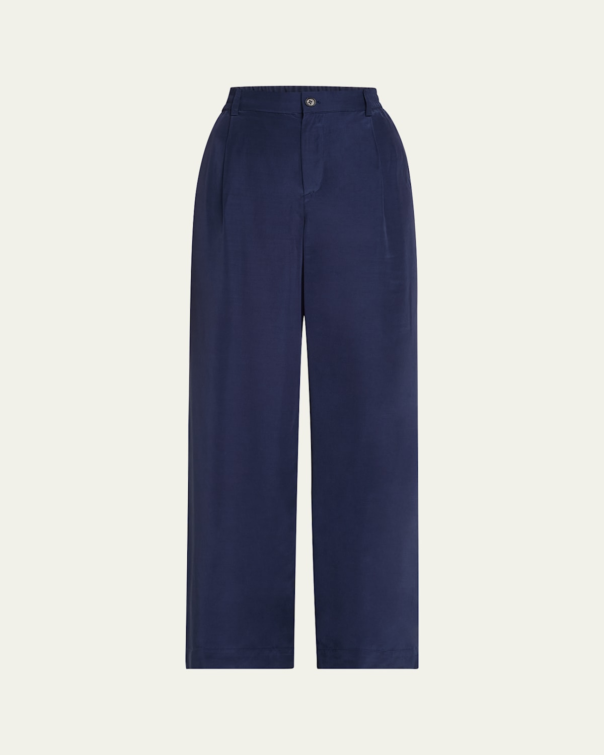 Simkhai Sydnie Pleated Satin Pants In Midnight