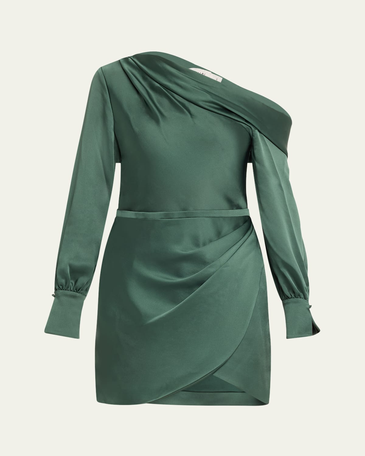 Simkhai Cameron Draped One-shoulder Mini Dress In Botanical