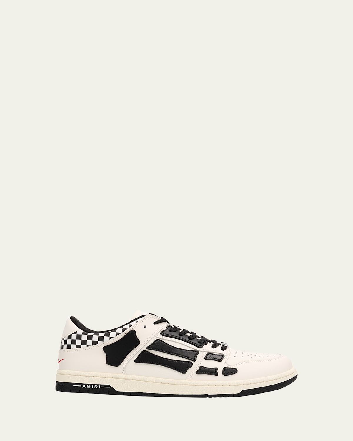 Amiri Men's Checkered Skeleton Low-top Leather Sneakers