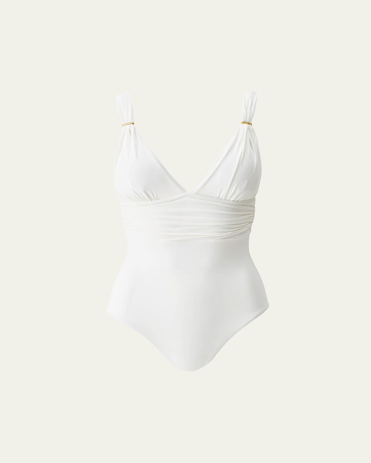 Shop Melissa Odabash Panarea Edition One-piece Swimsuit In Ivory