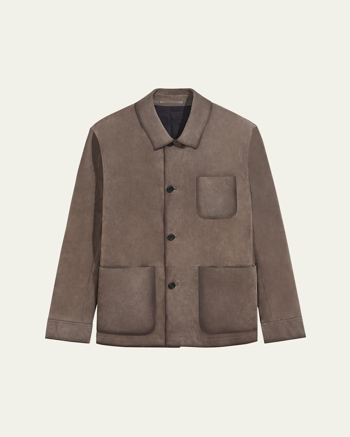 Men's Leather Shirt Jacket