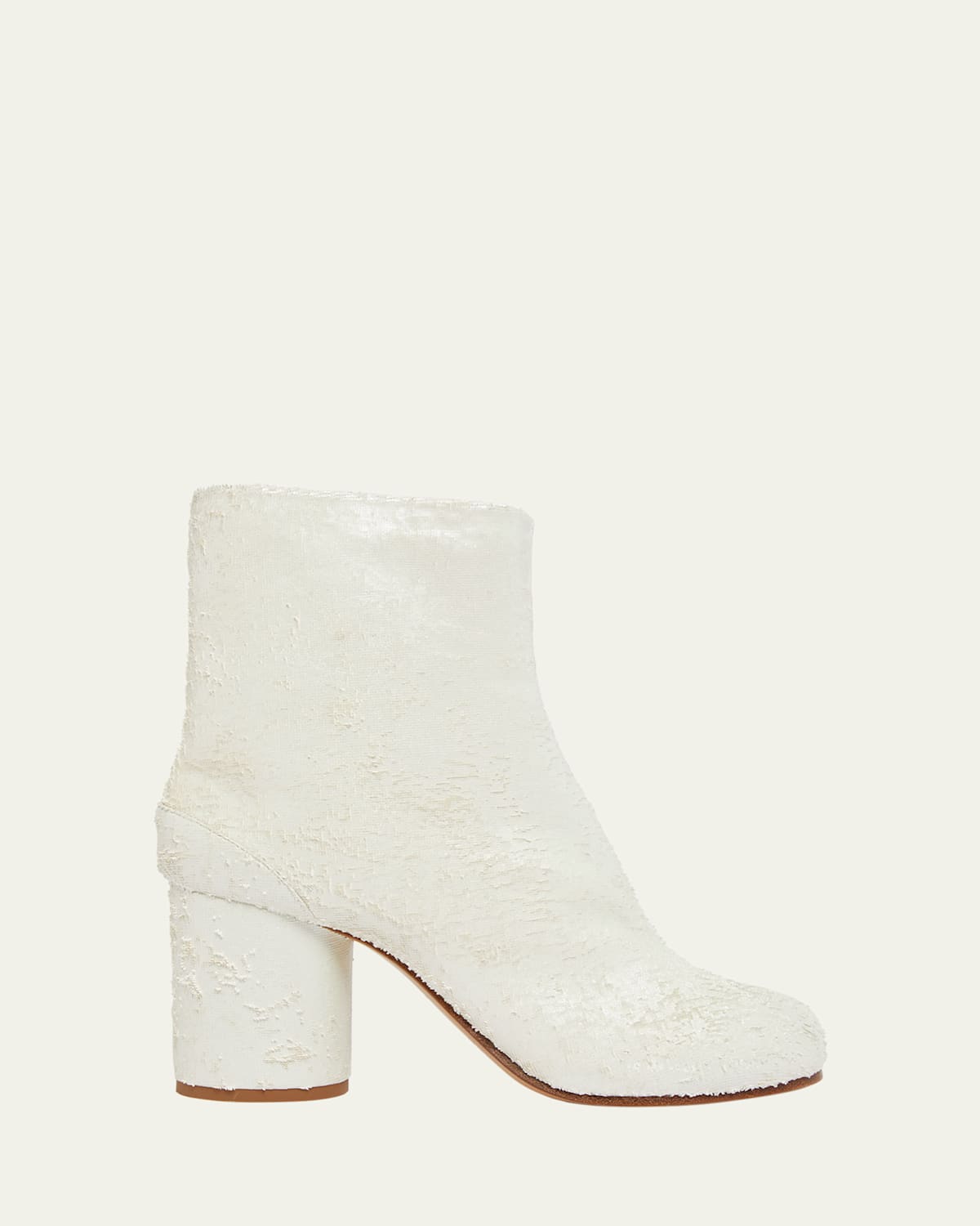 Shop Maison Margiela Tabi Napa Split-toe Ankle Booties In Pearl