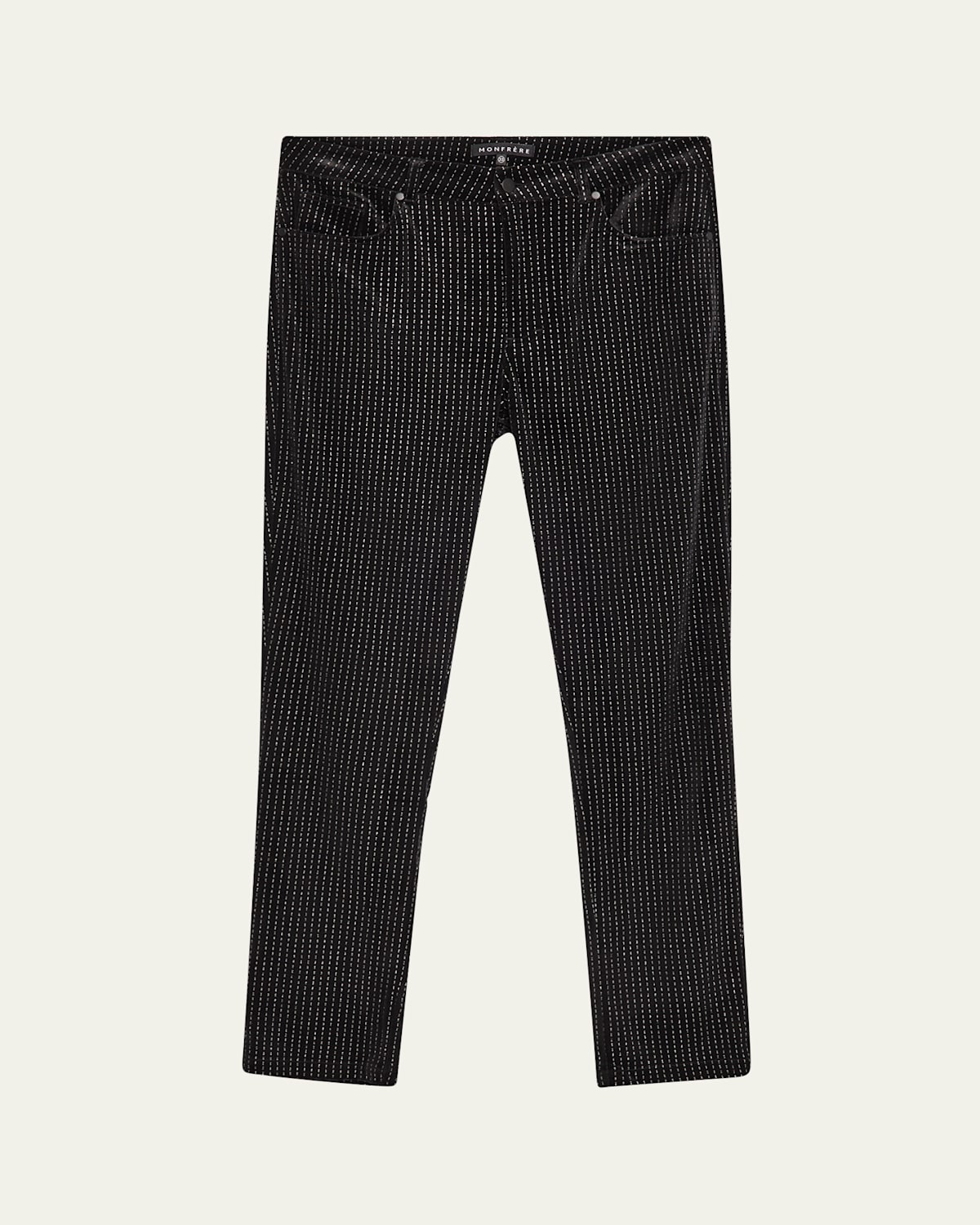 Men's Brando Black and Silver Denim Skinny Jeans