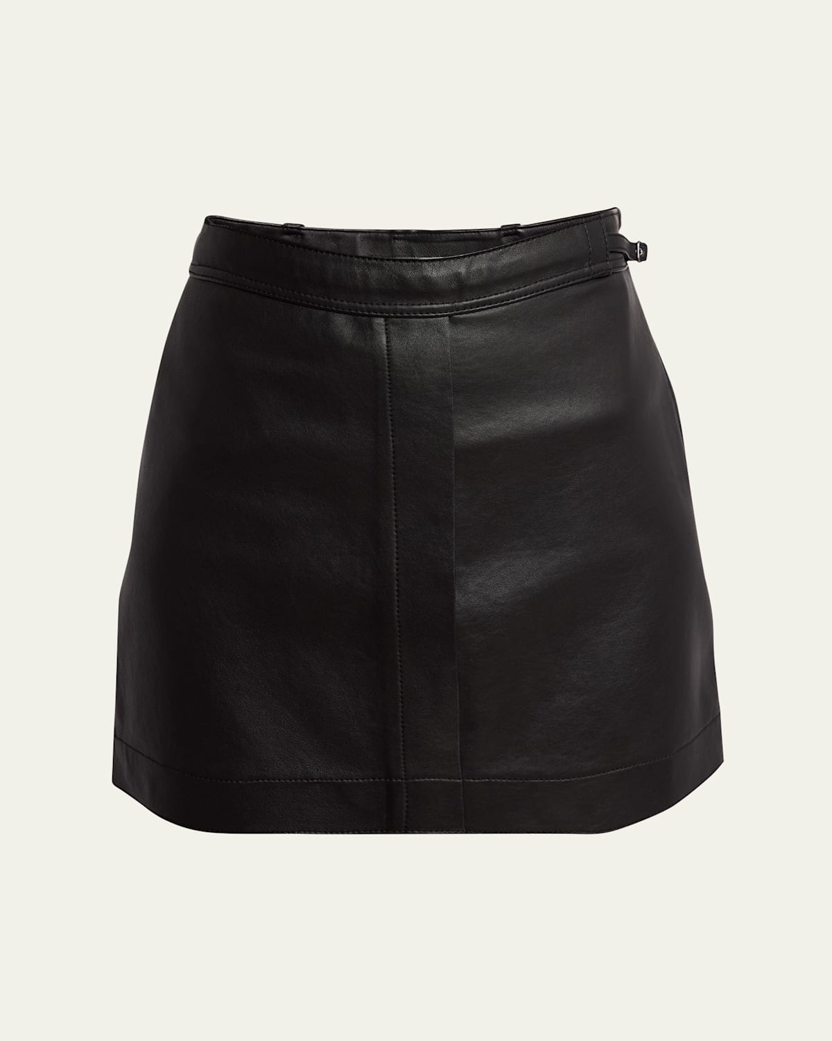 Shop Proenza Schouler White Label Blaze Leather Mini Skirt In Black
