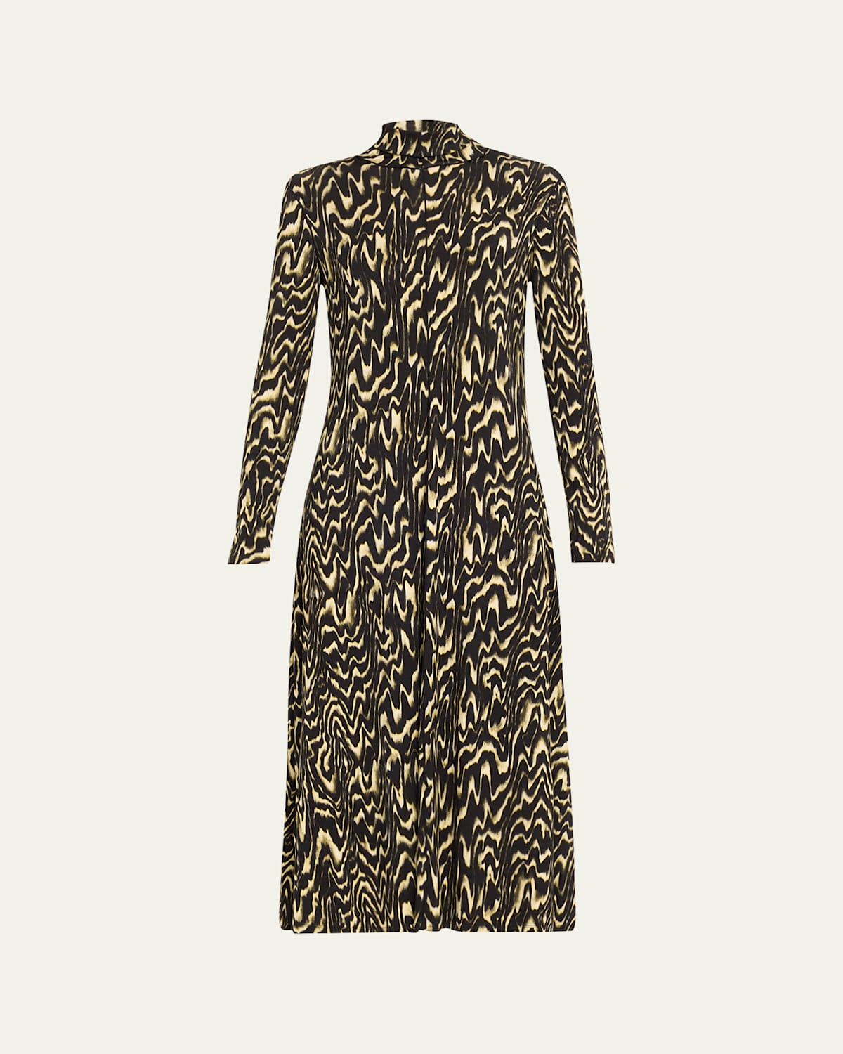 Marion Printed Turtleneck Midi Dress