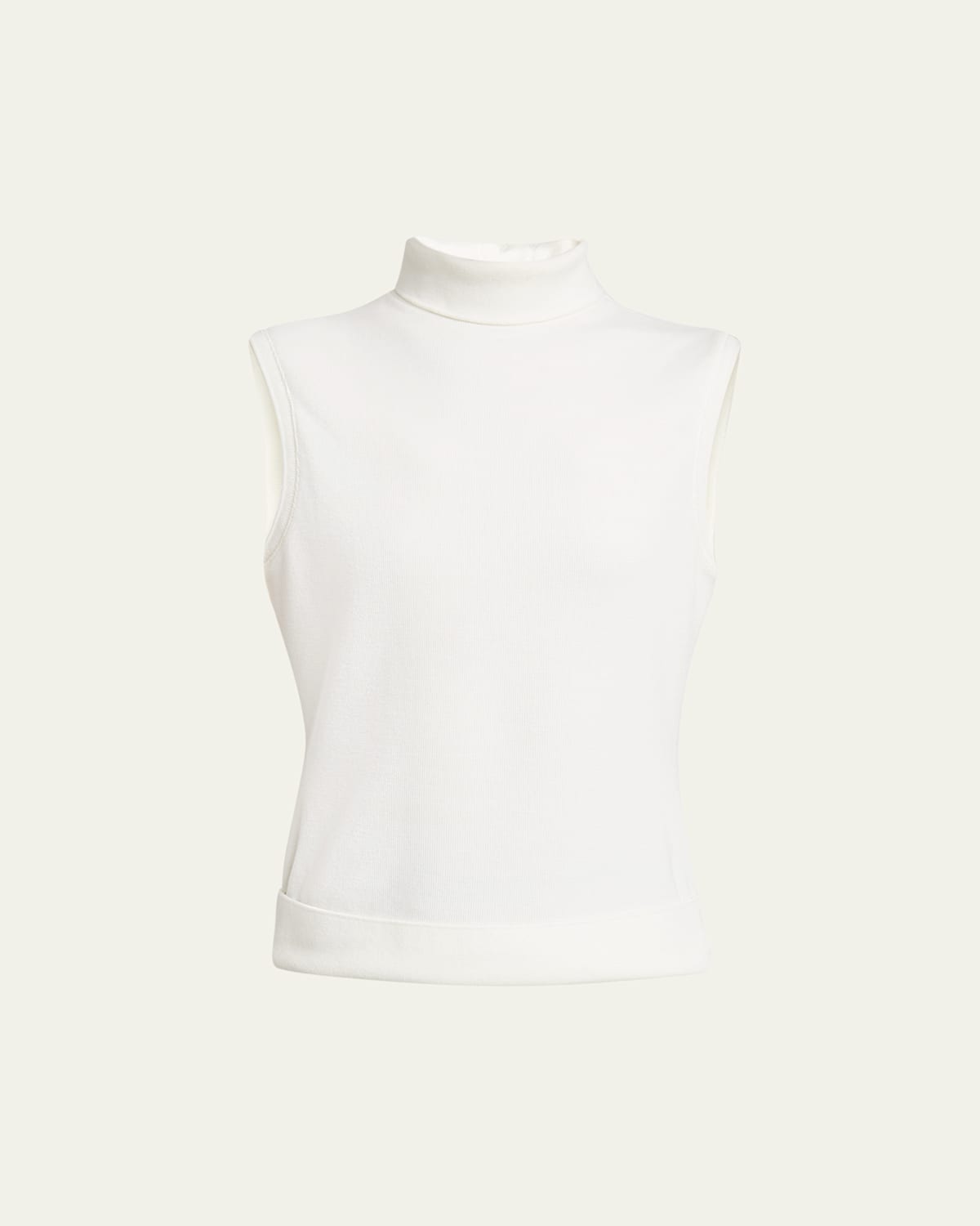 Proenza Schouler White Label Sandrine Mock-neck Souffle Knit Top In Alabaster