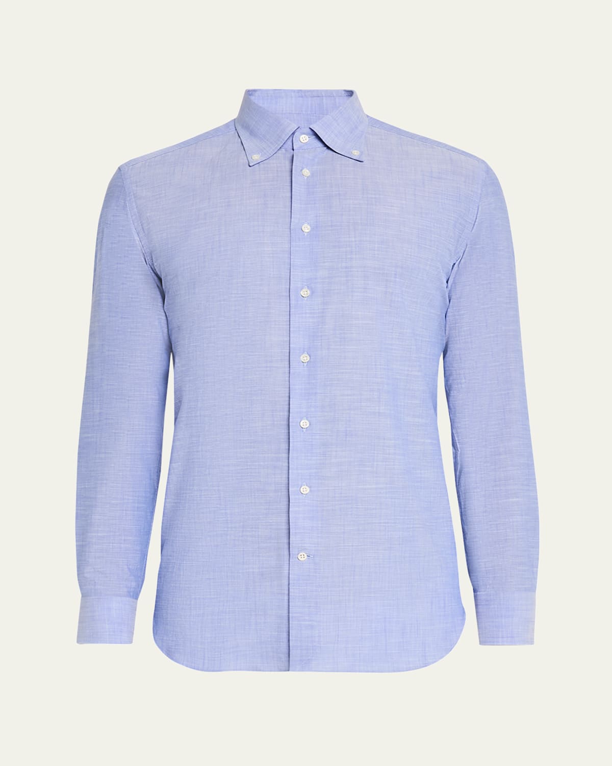 Men's Button-Collar Cotton Sport Shirt