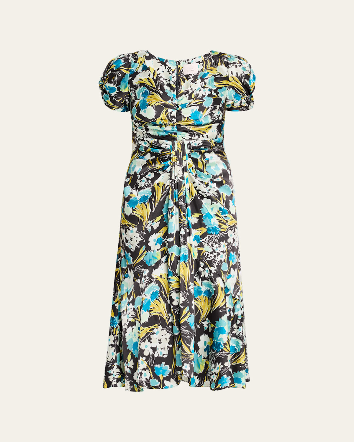Cinq À Sept Cinq A Sept Tossed Floral Walker Dress In Obsidian Multi