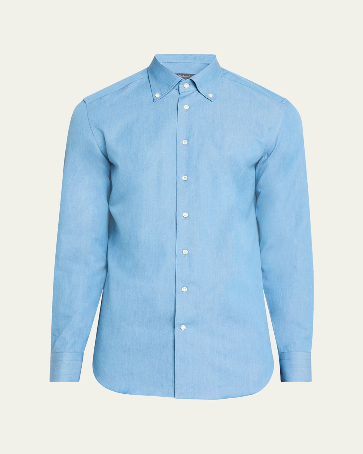 Men's Button-Collar Denim Sport Shirt