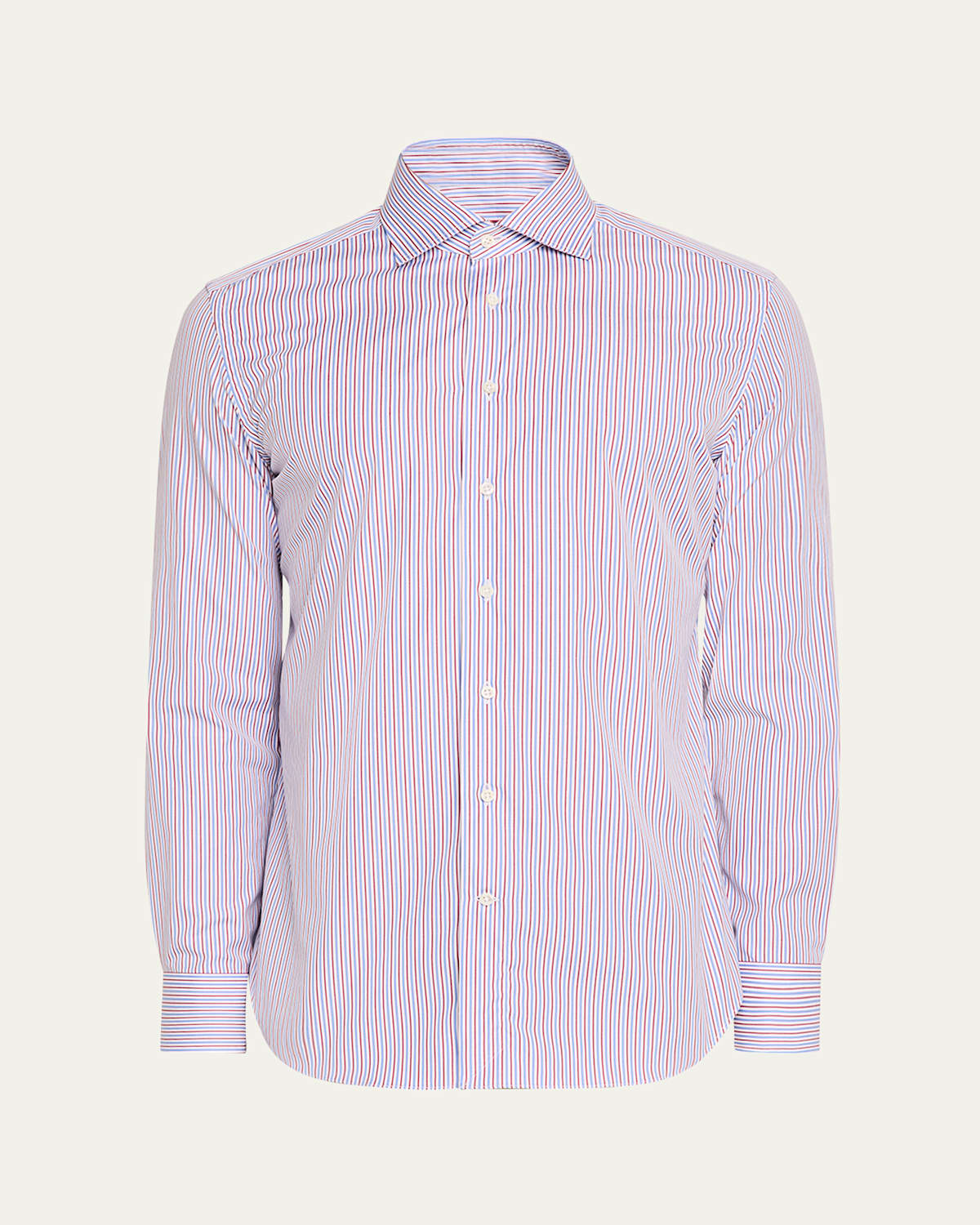 Men's Cotton Multi-Stripe Dress Shirt