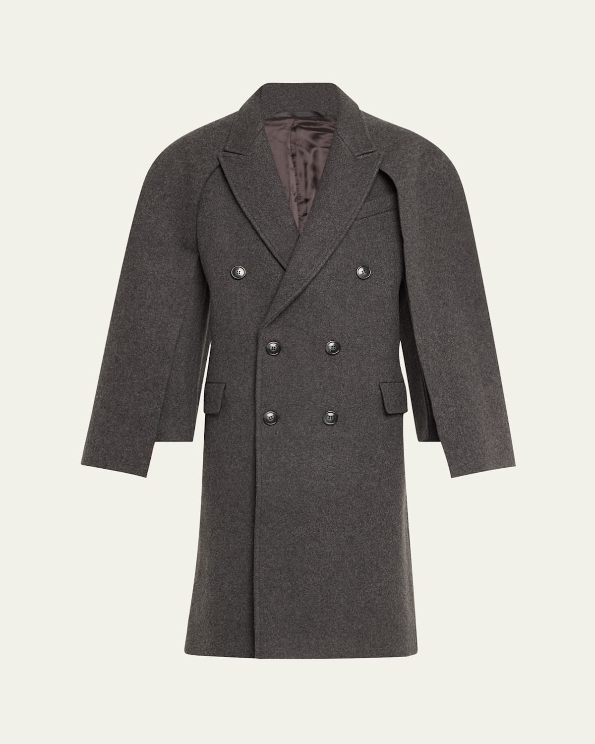 BETTTER ANDES OVERSIZED WOOL COAT WITH REMOVABLE SCARF 