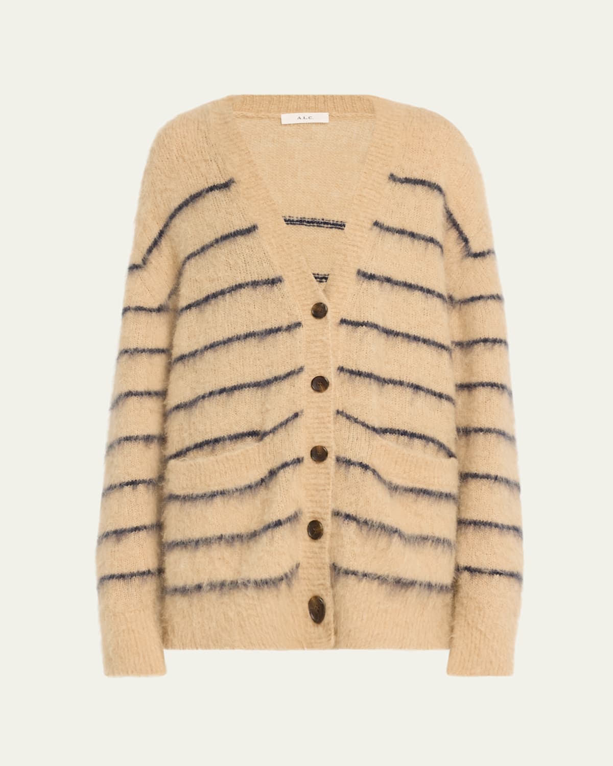Cody Stripe Fuzzy Cardigan