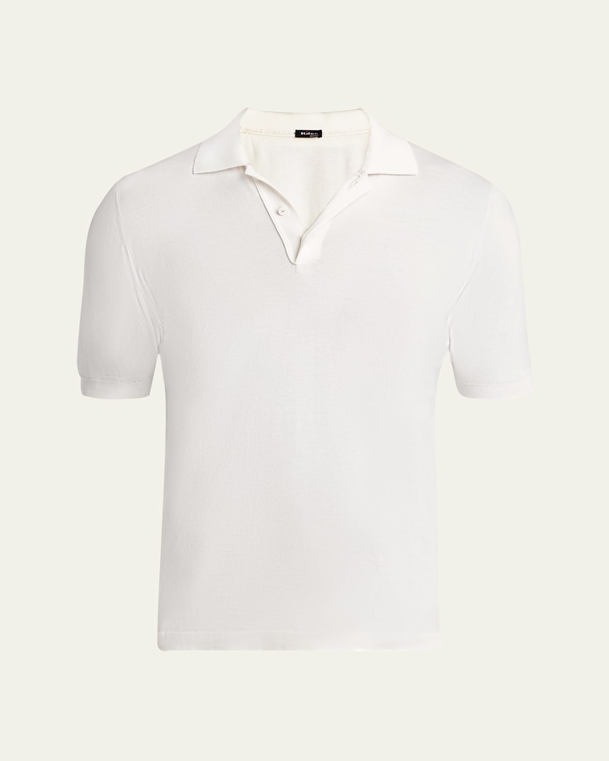 KITON MEN'S SEA ISLAND COTTON KNIT POLO SHIRT 