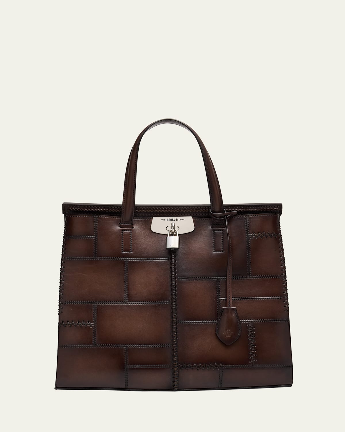 Berluti Men's Luti 38 Patchwork Venezia Leather Tote Bag