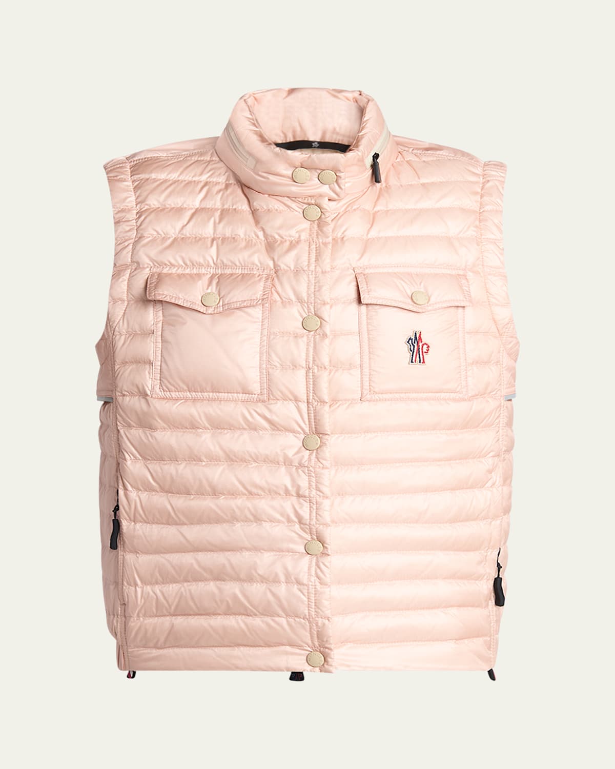 Moncler Gumiane Quilted Down Vest In Pink