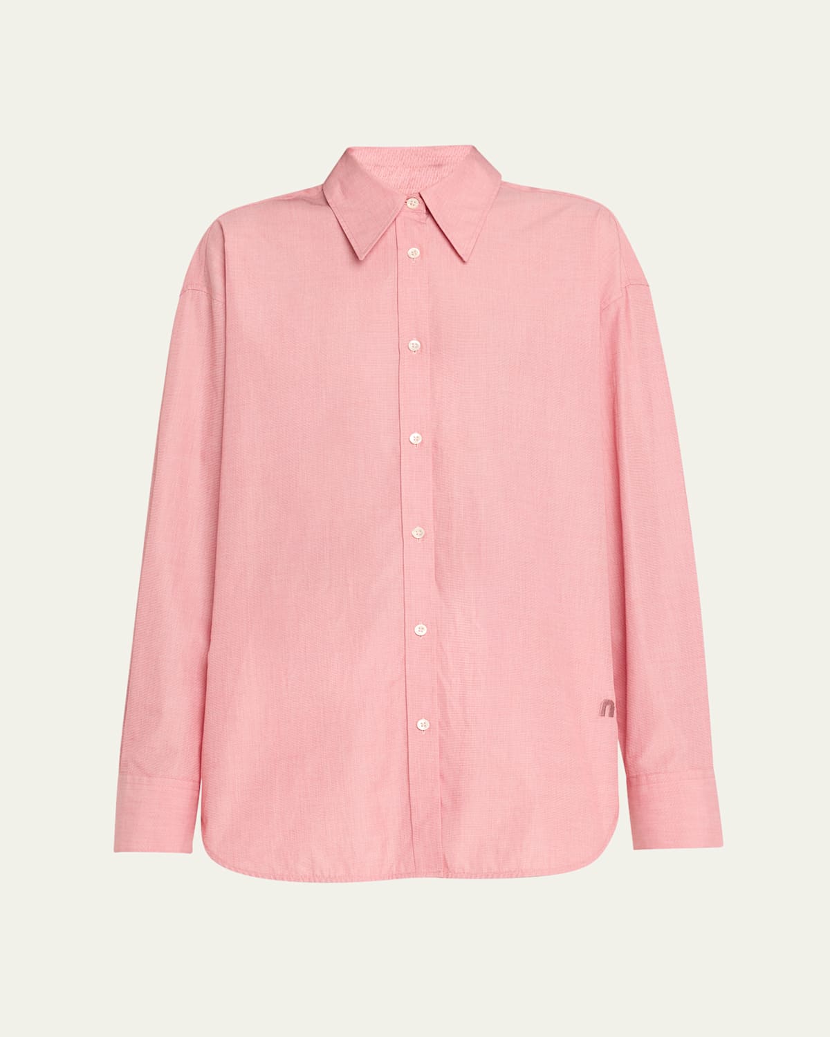 Pointy Collar Cotton Shirt