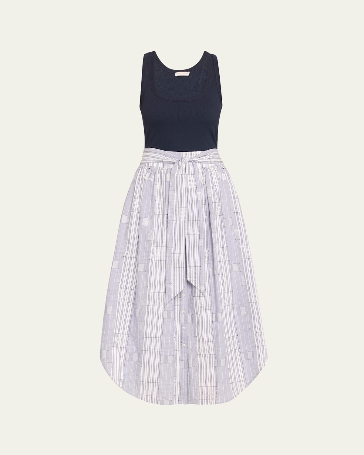 RAMY BROOK ARALYN COMBO MIDI TANK DRESS 