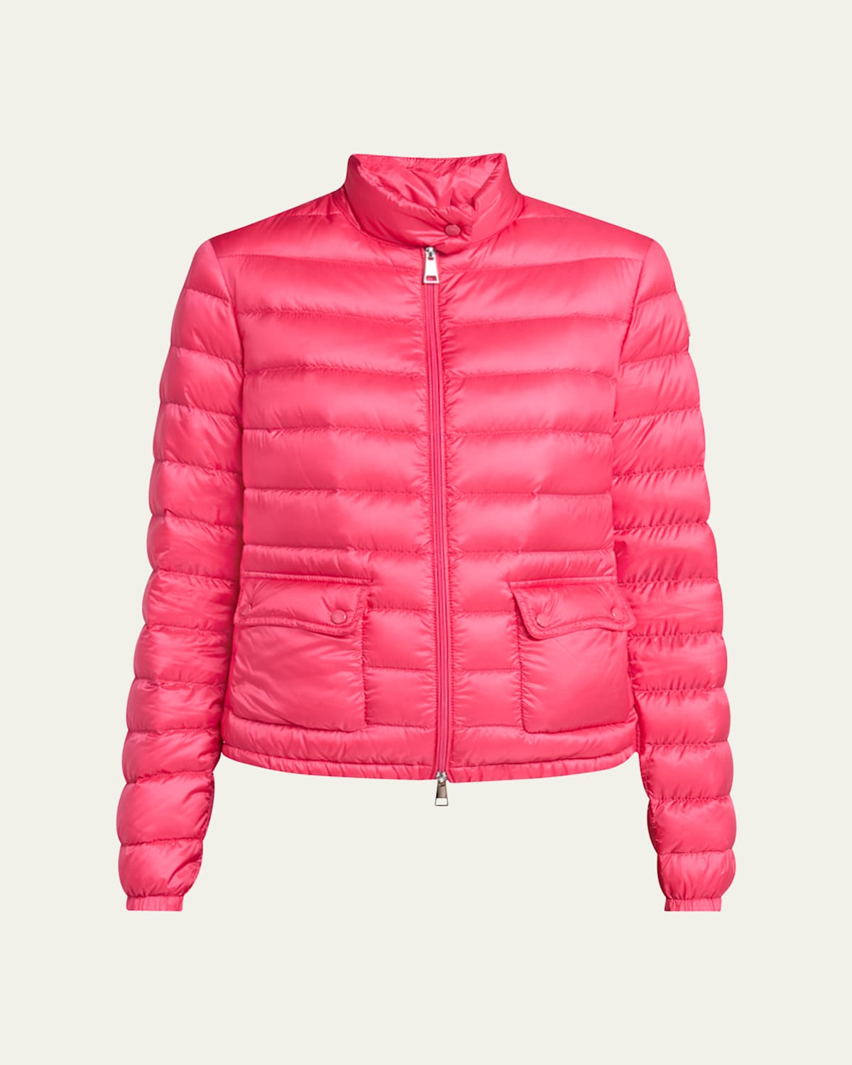 Moncler Lans Down Puffer Jacket In Bright Pink