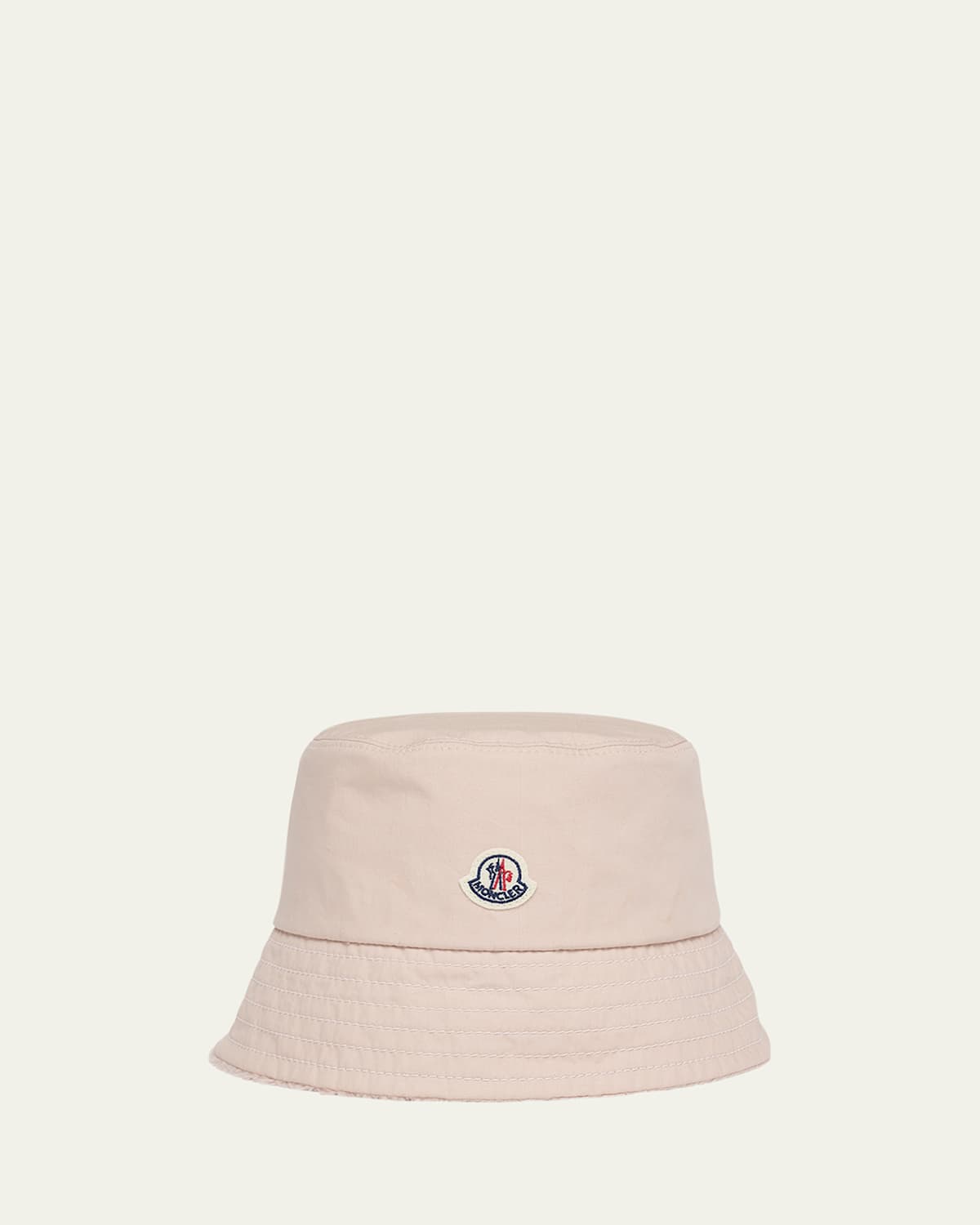 Moncler Logo Bucket Hat In Light Pink